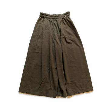 tamaki niime ｜テッパン wide pants LONG　dark khaki　cotton