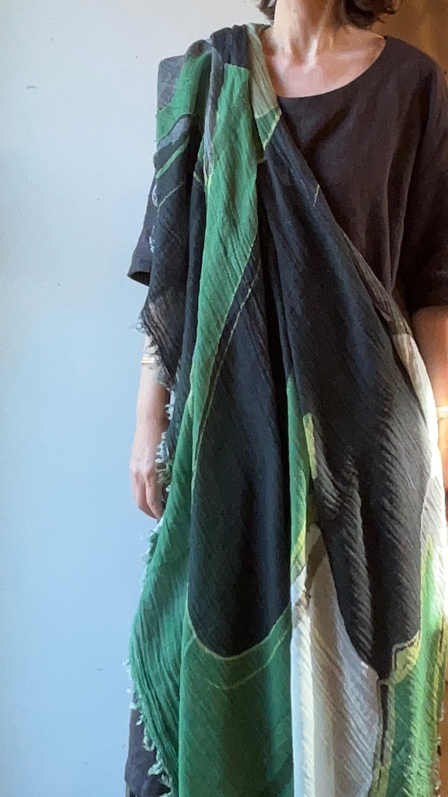 tamaki niime ｜ print shawl BIG　cotton 014