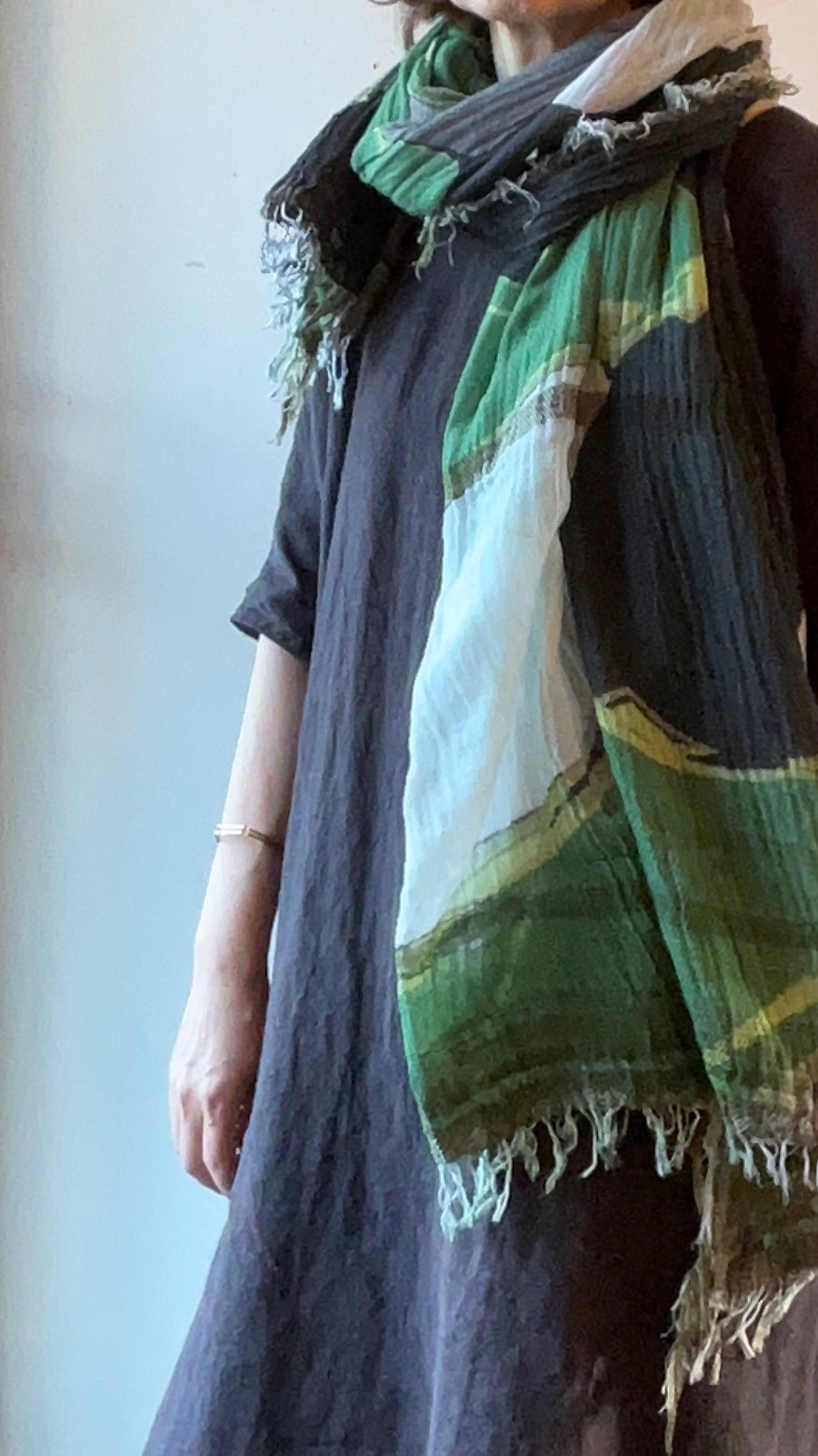 tamaki niime ｜ print shawl BIG　cotton 014