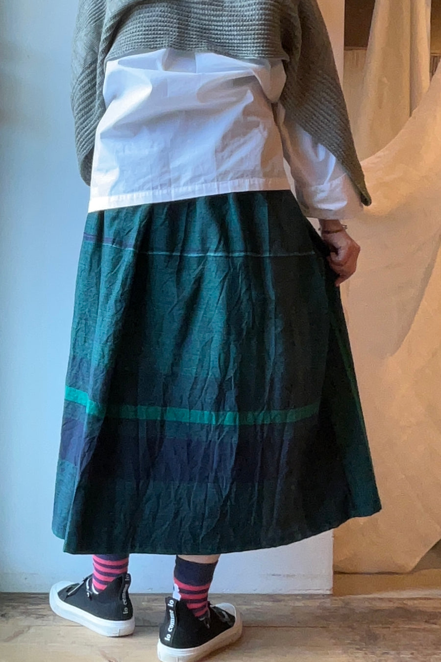 スカート tamaki niime cotton powan skirt SHORT powan skirt short｜tamaki niime 玉木新雌