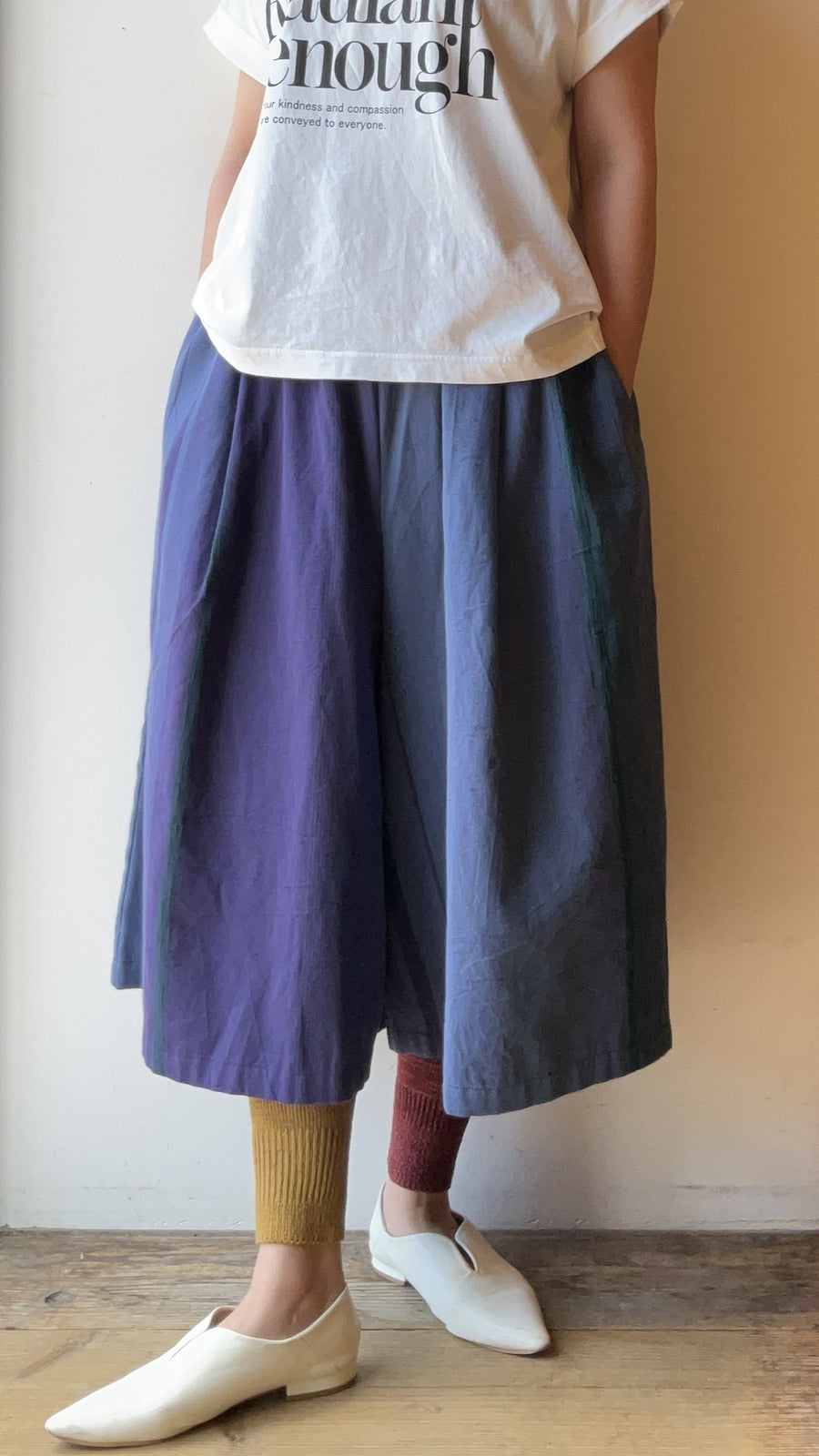 tamaki niime ｜wide pants SHORT pocket　cotton