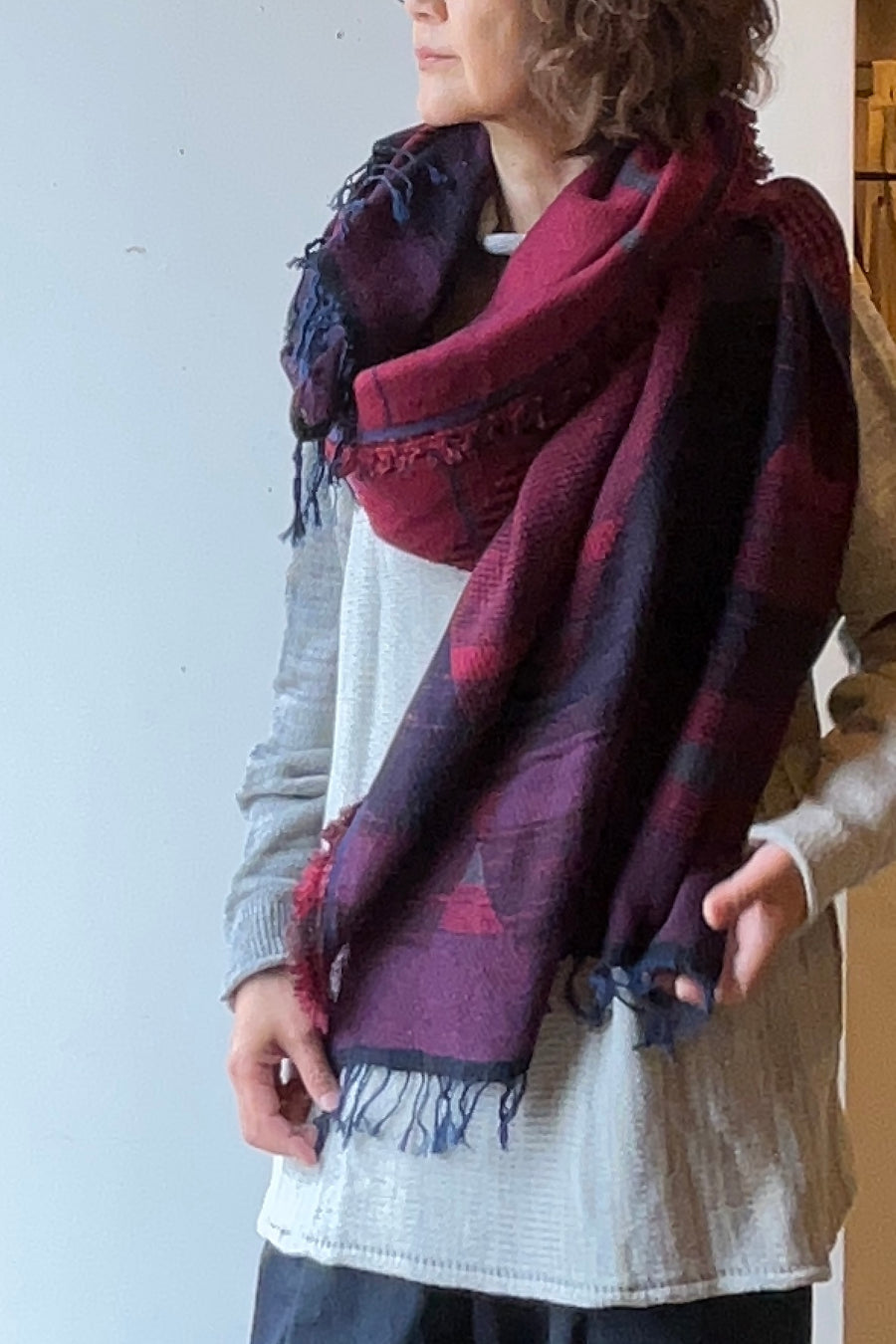 tamaki niime ｜ JQ shawl MIDDLE　wool  001