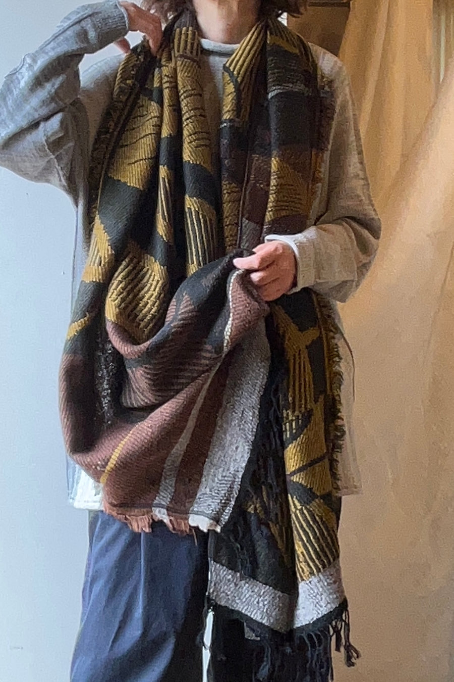 tamaki niime ｜ JQ shawl MIDDLE　wool  003