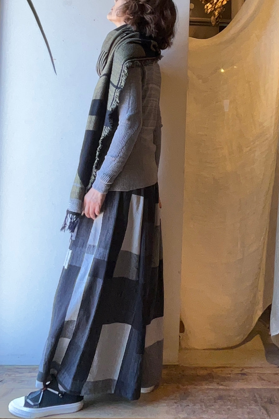 tamaki niime ｜ヲリヲリ wide pants LONG　cotton 031