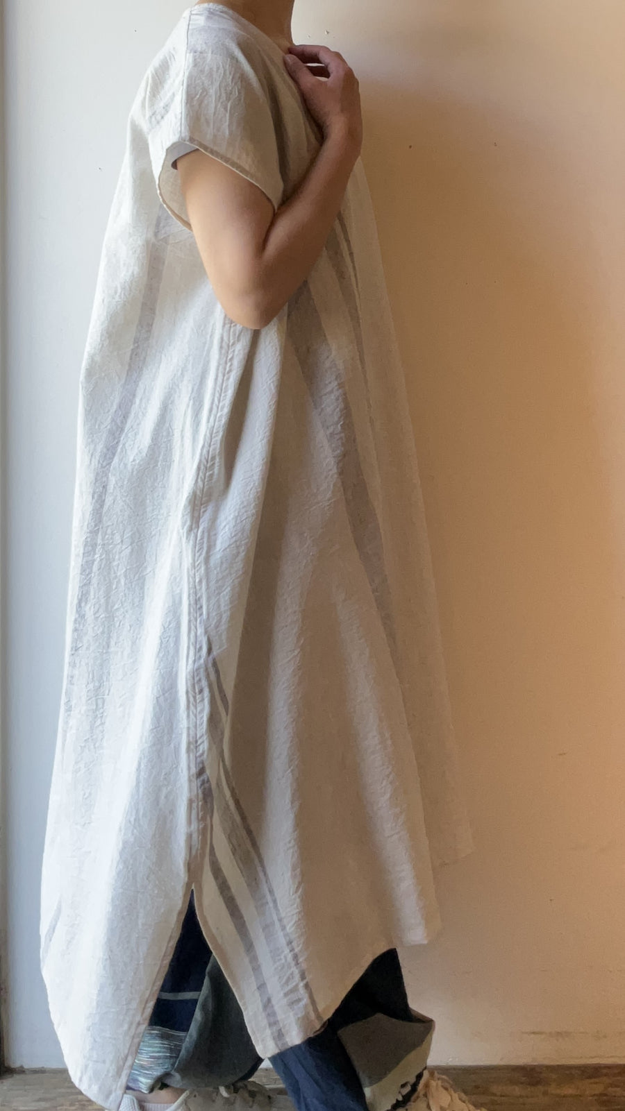 tamaki niime ｜廻　fuwa-T  LONG　濃淡  cotton
