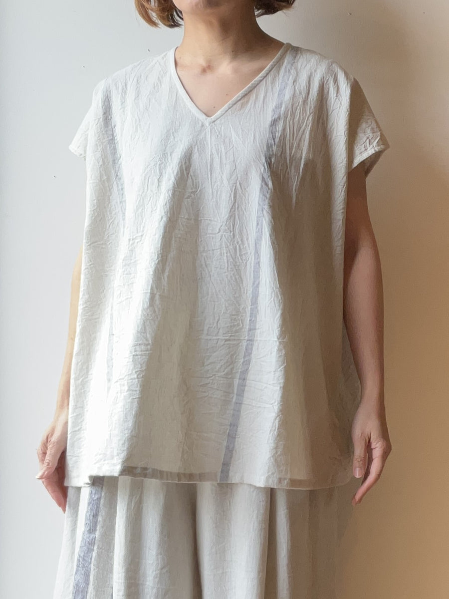 tamaki niime ｜廻　fuwaT  SHORT　濃淡　cotton