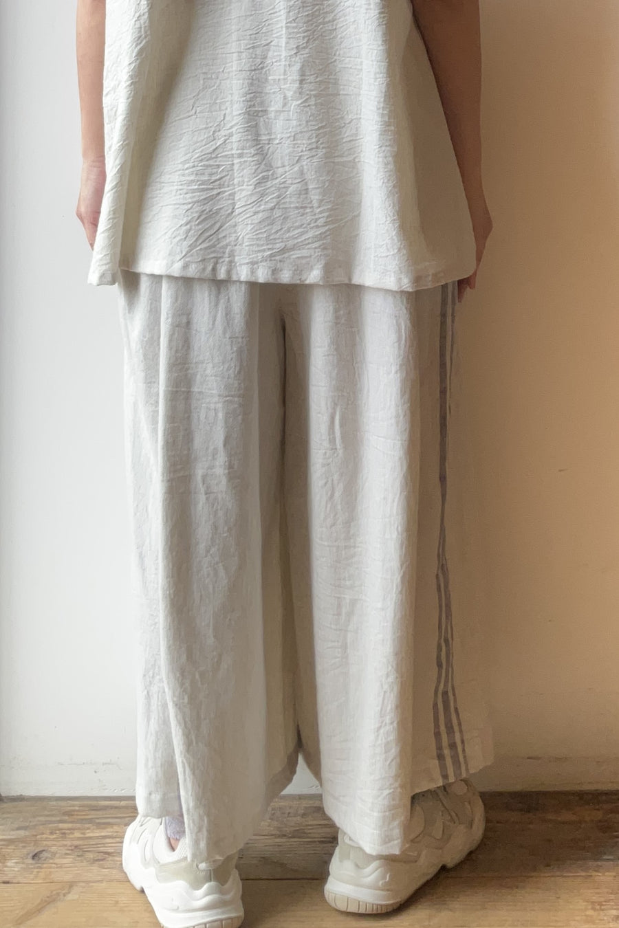 tamaki niime ｜廻　wide pants LONG　濃淡　cotton