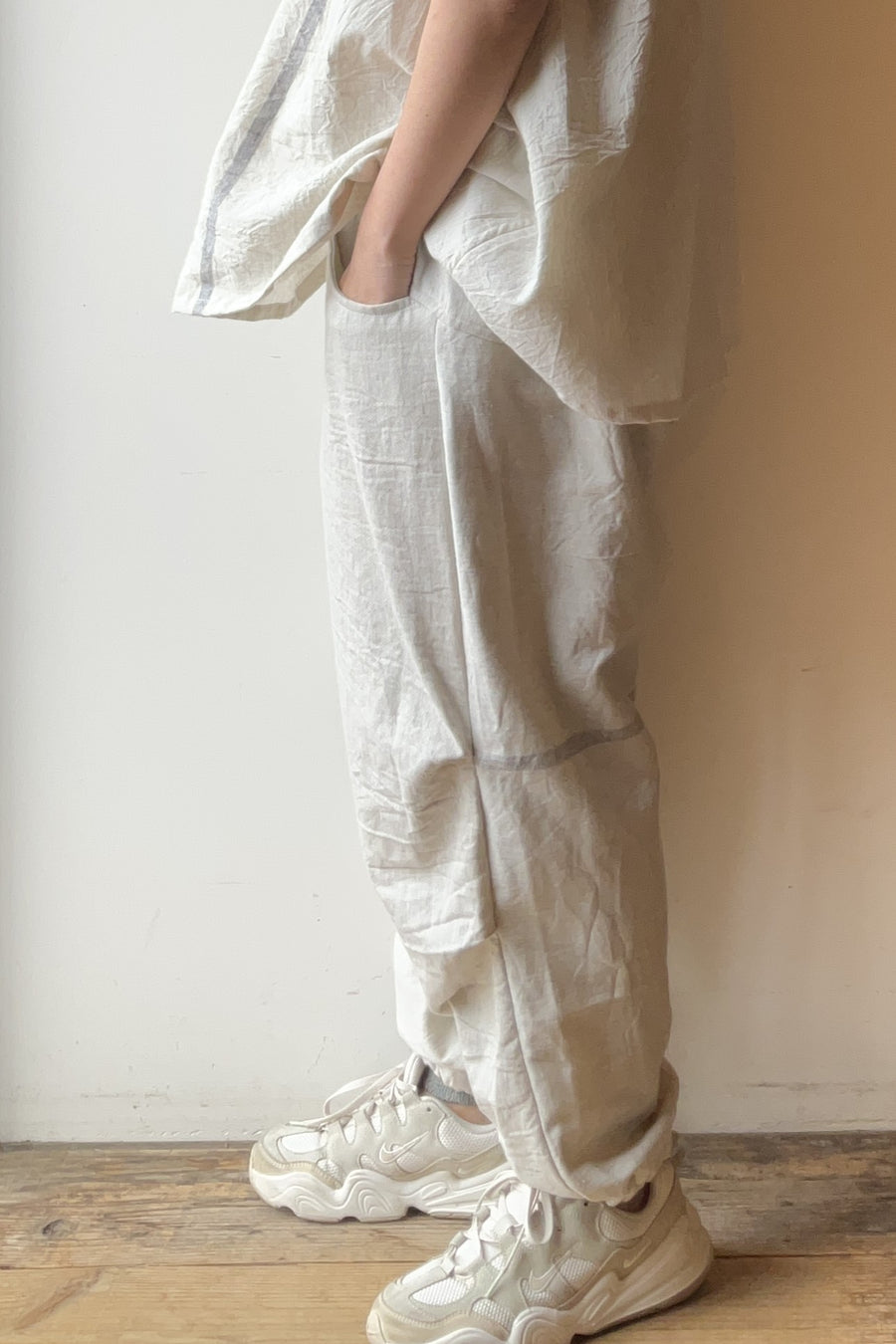tamaki niime ｜廻　nica pants HOSO　濃淡  cotton