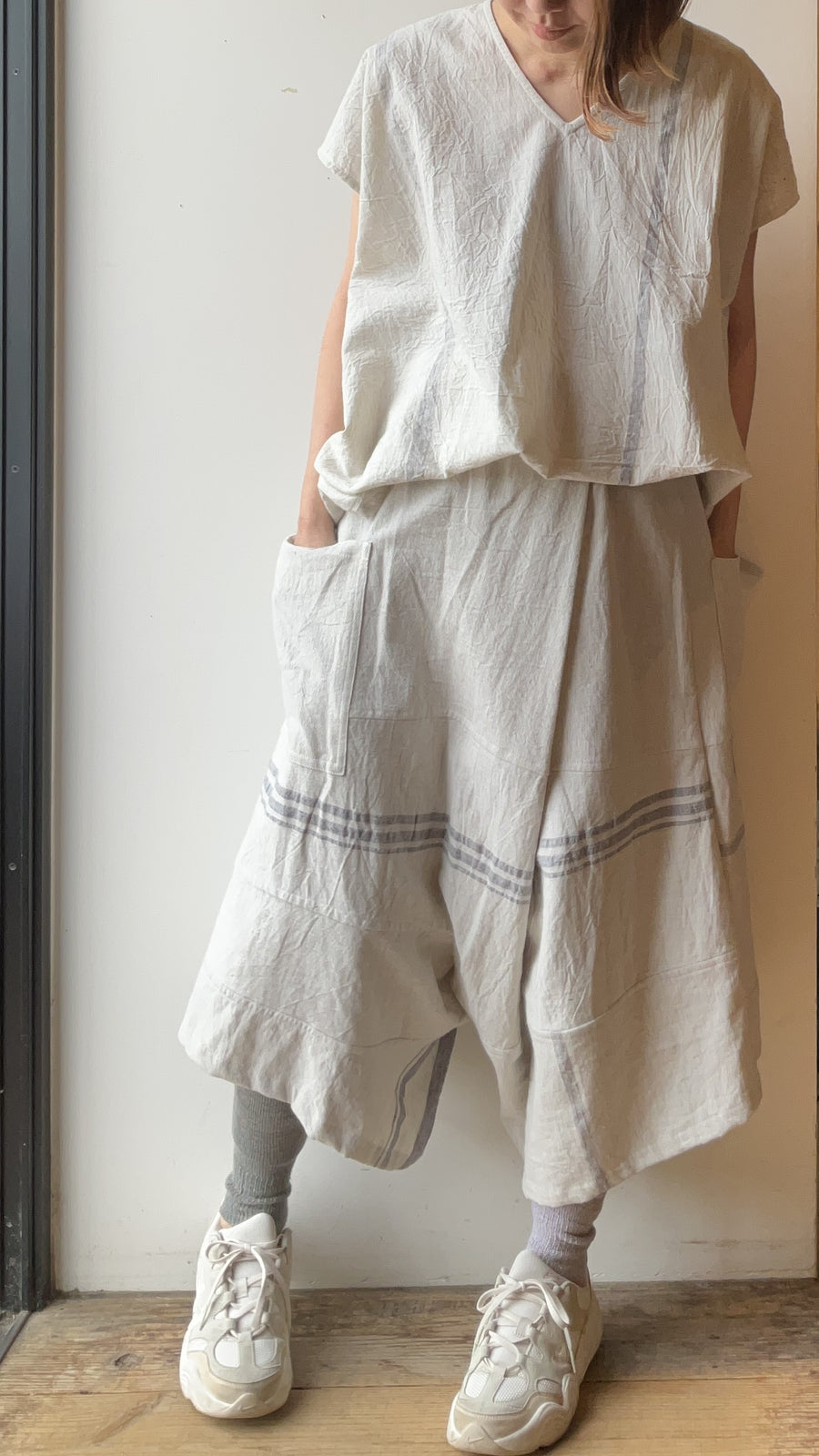 tamaki niime ｜廻　fuwaT  SHORT　濃淡　cotton