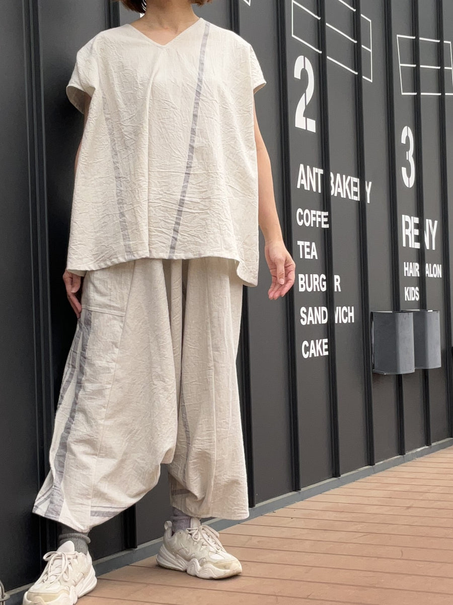 tamaki niime ｜廻　fuwaT  SHORT　濃淡　cotton