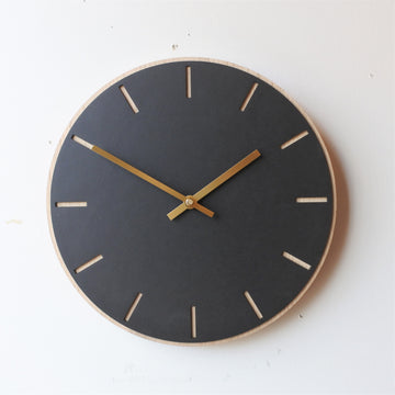hemverk　Wall Clock Linoleum Nero