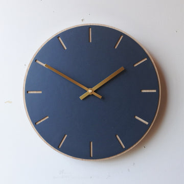 hemverk　Wall Clock Linoleum Smoky Blue